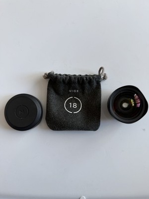 Moment Lens 18mm V2 Wide-Angle Mobile Camera with Pouch and Lens Cap