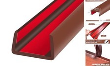 Rubber Edge Trim, Flexible Self Adhesive U Shaped Edge Banding, 1" 25.4mm U