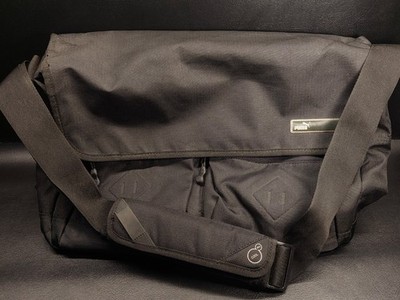 PUMA Outlander Laptop Messenger Shoulder Bag Black School Travel PSC1005 23L
