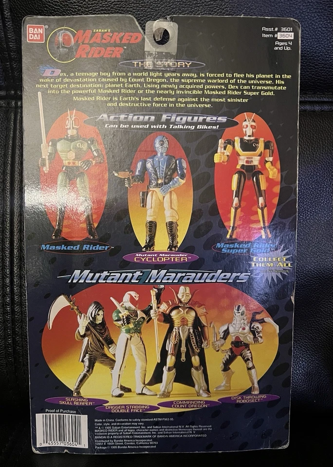NUEVO CICLOPTERO BANDAI SABAN'S ENMASCARADO MUTANT MERODEADOR 1995 Foto 2 de 2