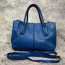 TODS Hand Shoulder Bag Tote Purse 2way Leathe...