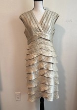 Adrianna Papell Elegant Dress Outfit Shimmer Womens Size 8 Medium Cocktail Party