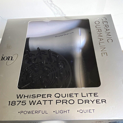 ION Whisper Quiet Lite 1875W Ceramic Tourmaline Pro Hair Dryer Electric