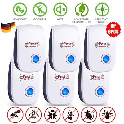 4/6 Ultraschall Vertreiber 280qm Gegen Ratten Mäuse Spinnen Insekten Haus Killer