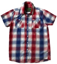 Dixxon Flannel Company DFC Allstar Short Sleeves Button Shirt Youth XL Red Blue
