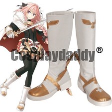 Fate/Grand Order Apocrypha Rider of Black Astolfo Cosplay Shoes Boots X002