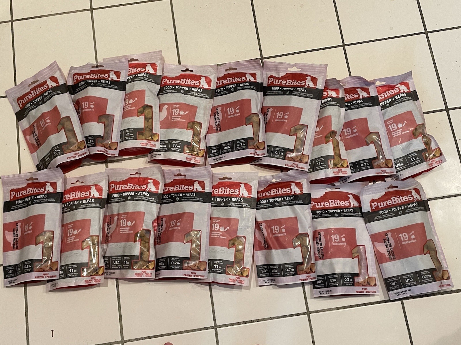 Dog Food- Pure Bites Freeze Dried Raw Chicken Recipe 17 bags