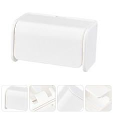 Toothbrush Holder Wall Mounted Adhesive Rack With Protective Cover For Bath