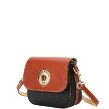 Dooney & Bourke Pebble Turnlock Flap Saddle | Black