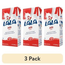 (3 pack) LALA Whole Milk UHT Shelf-Stable, Unflavored, 32 oz Box
