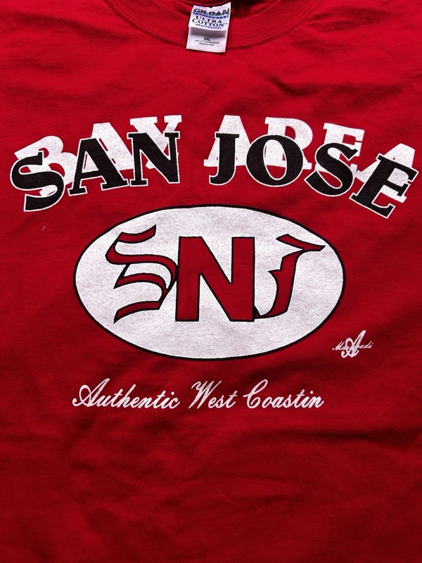 San Jose Script Tail Shirt | Sports Team Stars Baseball Hockey All Size & Colors