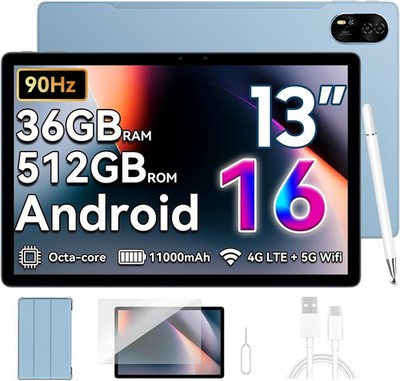 Blackview MEGA8 Tablet Android 16 13 Zoll 90Hz 36GB RAM