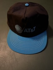 Vintage AT T Hat Cap Call Before You Dig Snapback Black Blue Made USA