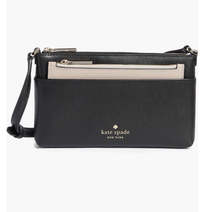 NWT Kate Spade K7402 Sadie Crossbody Bag With Removable Pouch Set in Black NY