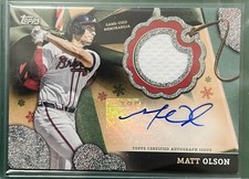 2024 Topps Holiday Mega Matt Olson Silver Auto Relic #13/25