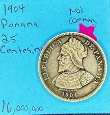 曾流通银色1904 年巴拿马硬币| eBay