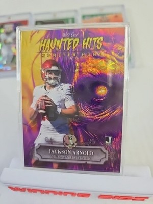 2024 JACKSON ARNOLD W.C. HAUNTED HITS YELLOW PARALLEL ZOMBIE #HHZ-JA 1/2 AUBURN