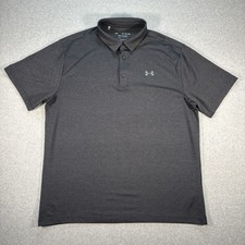 Under Armour Polo Shirt Mens XL Dark Gray The Playoff Polo Golf Performance