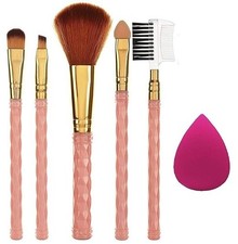 Makeup Brush Set of 5 and 1 Makeup Sponge Puff For Cream, Liquid and Powder