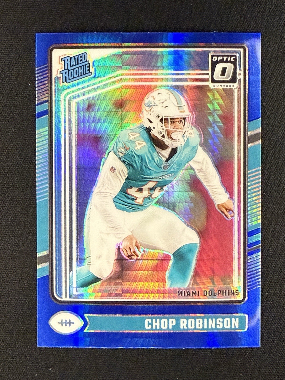 2024 Optic Chop Robinson Rated Rookie Blue Hyper #219 RC Miami Dolphins