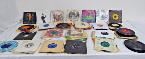 x150 7" Vinyls Job Lot 60s 70s 80s Rock Pop Rolling Stones Megadeth Elvis