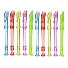 10 Pcs School Recorder Instrument Translucent Kids Flute Mini Music