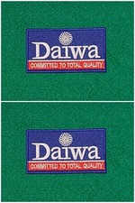A Pair of BLUE Daiwa Patches a Sew / Iron On Angling Fly Carp Fishing Badges