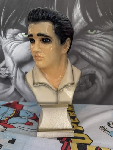 Vintage Elvis Presley ChalkWare Statue Bust Rare 1967 1960s 13” Antique - Picture 2 of 12