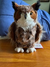 Douglas Great Horned Owl 10" Plush Stuffed Animal Toy