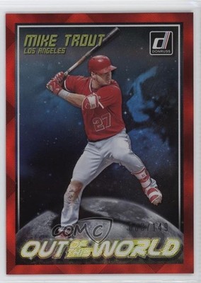 2018 Panini Donruss Out of this World Red /149 Mike Trout #OW3 0rw3