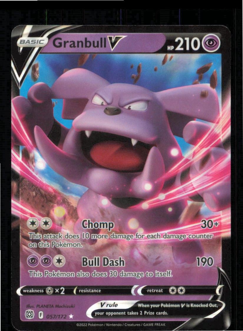Granbull V 057/172 Holo V Rare Brilliant Stars Pokemon Holo Near Mint