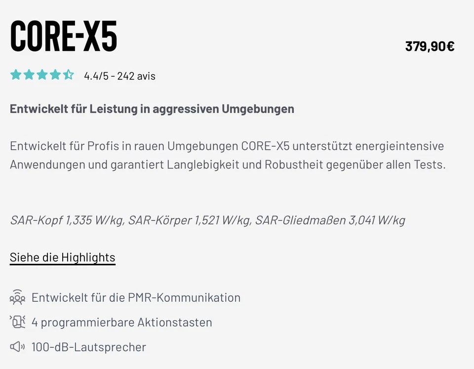 Crosscall Core X5 Outdoor Smartphone 128GB 8MP - NP 380 € - #21 - Bild 4 von 4