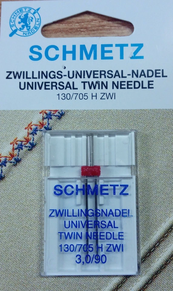 AGHI PER MACCHINA SCHMETZ DOPPI UNIVERSALI 3,0/90 confezione 1PZ - ago gemello