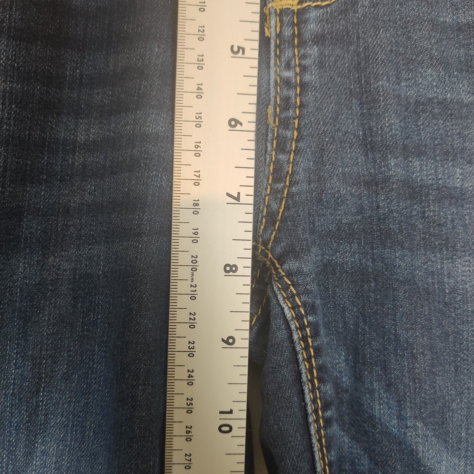 Seven7 Womens 2 Solid Blue Flat Front Skinny Deni… - image 6