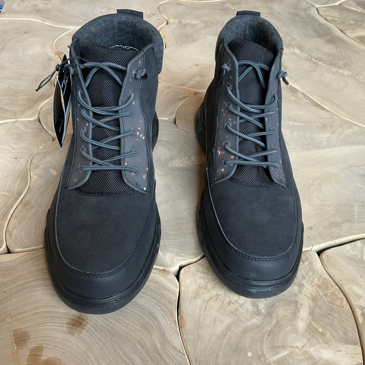 Men\'s Gray and Black Duke Shield Casual Boots Water Repellent Size 9 Amazon.com | Hey Dude Men`s Duke Eco Shield Black Black 9 D  main image 2
