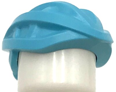 Lego New Medium Azure Minifigure Headgear Helmet Sports Cycling Bike  Bicycle
