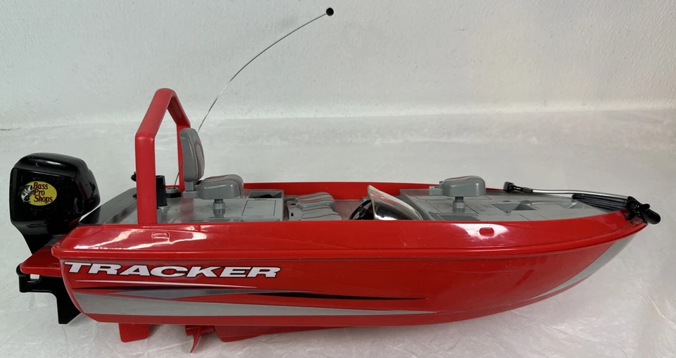 Bass Pro Shops Tracker RC Fishing Boat Catches Real Fish Red Boat ONLY No Remote - Image 2 of 4