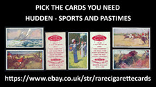 HUDDEN - SPORTS AND PASTIMES - PICK THE CARDS YOU NEED