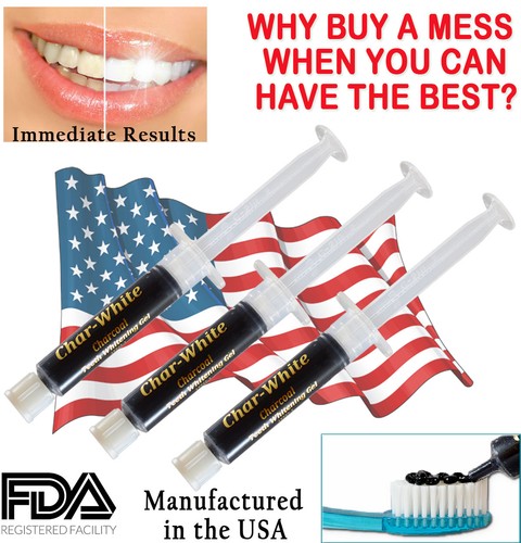 NEW 100% ORGANIC FRESH MINT ACTIVATED CHARCOAL NATURAL TEETH WHITENING GEL USA ! - 第 1/7 張圖片