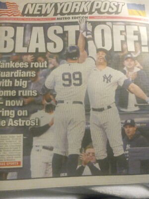New York Post Wednesday Oct 19 2022 Blast Off? and Here We 'Stro Again