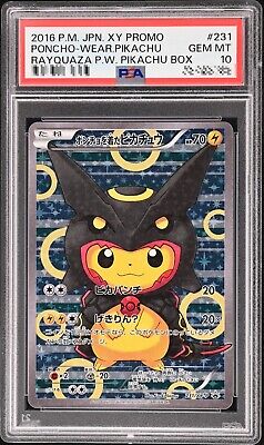 PSA 10 Pokemon XY Balck Rayquaza #231 Poncho Wearing Pikachu PSA 10 Pokemon XY Balck Rayquaza #231 Poncho Wearing Pikachu