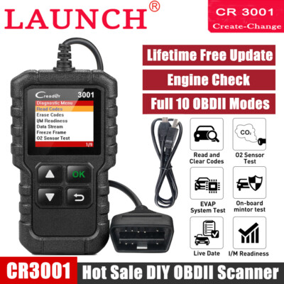 LAUNCH Creader CR3001 PRO KFZ Diagnosegerät OBD2 Scanner für OBDII Protokollauto