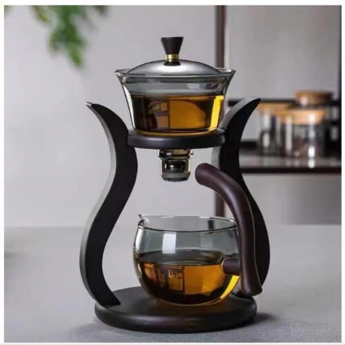 Heat-Resistant Glass Tea Set Magnetic Water Bowl Automatic Tea Kungfu Teapot