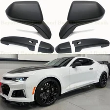 2016-2023 2024 Chevy Camaro MATTE BLACK Door Handle COVERS+Mirror COVERS W/O TSH