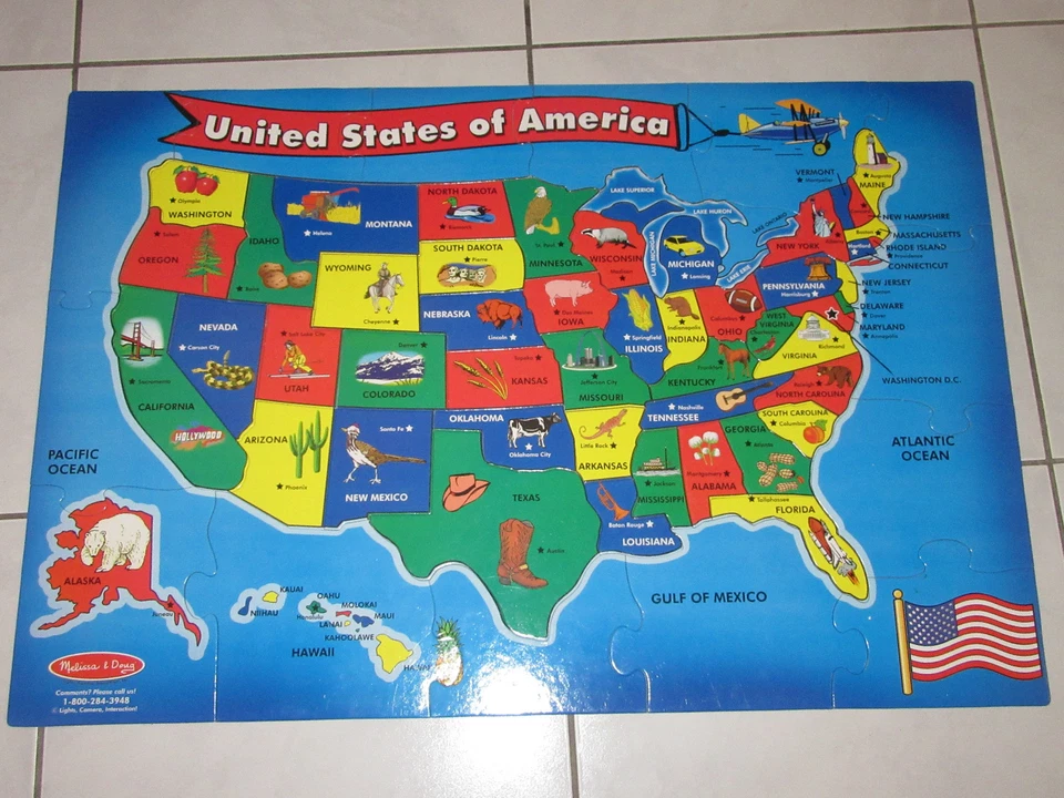 Rompecabezas Spider-Man, Scooby-Doo y mapa de Estados Unidos. Teasers de madera maciza,  Foto 4 de 4