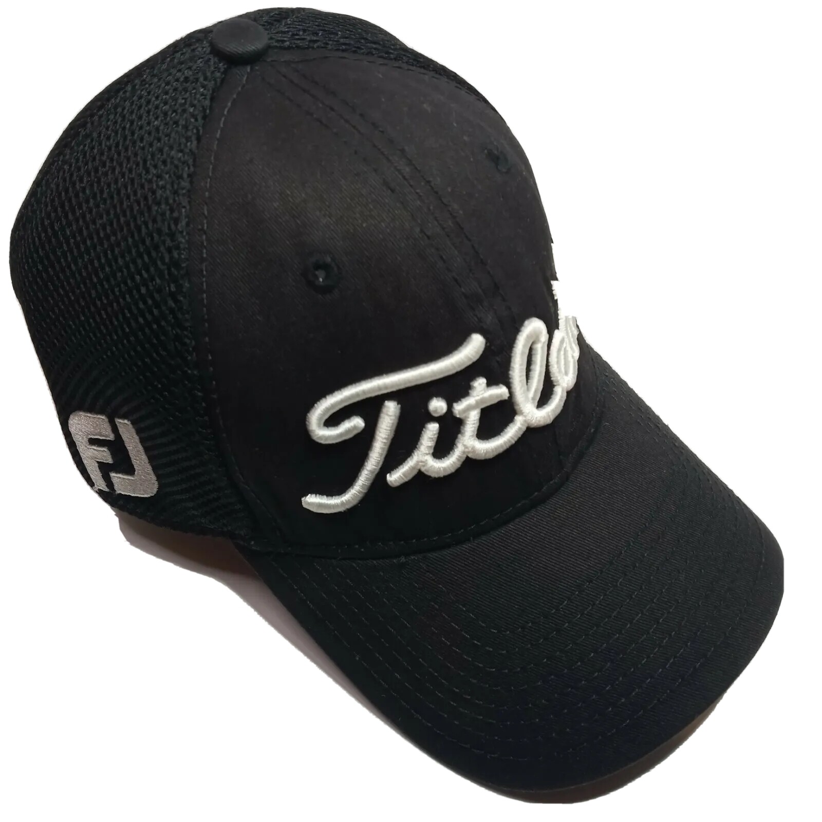 Casquette Golf Titleist Pro V1 FootJoy – Noir Et Bleu, Ajustée Stretch Taille M/L