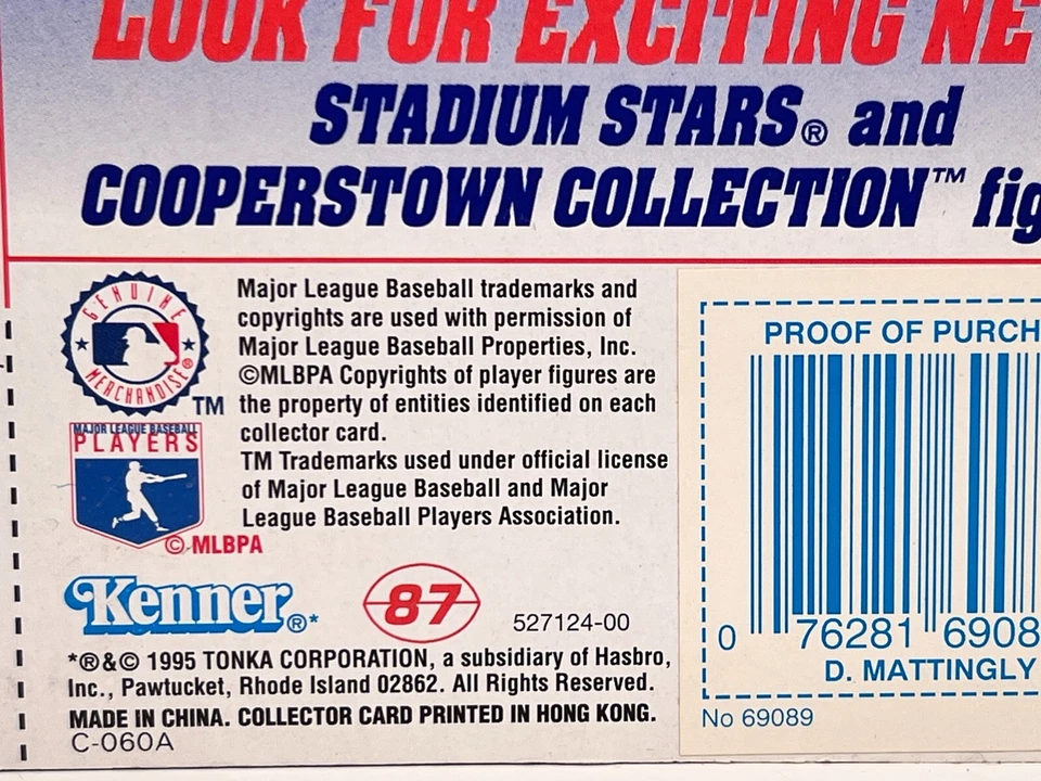 1996 Starting Lineup Extended Series Baseball Action Figure: DON MATTINGLY🔥 - Image 2 of 4