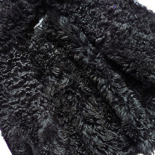DSQUARED2 Jean Jacket Shearling Fur Lined Black Purple Size 48 - RP £2484.00 - Picture 8 of 15