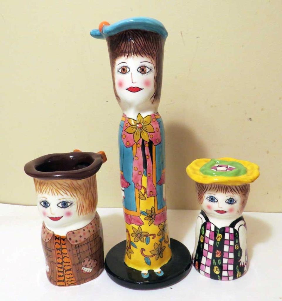 VINTAGE SUSAN PALEY BY GANZ 2 VASES AND FIGURE | eBay