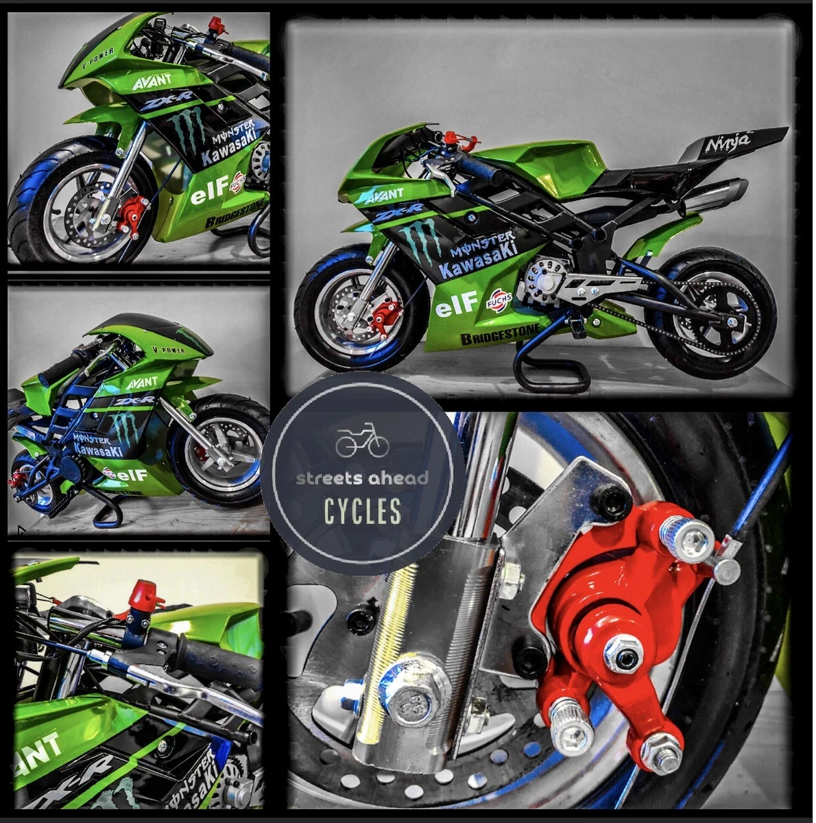 NEW BOXED Kawasaki Ninja MINI MOTO POCKET BIKE 50cc In Stock Now